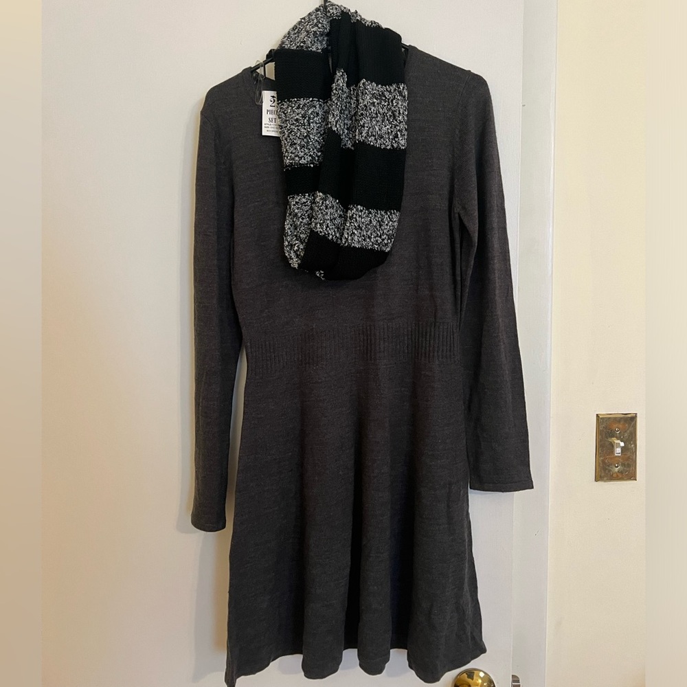 Dress with matching scarf